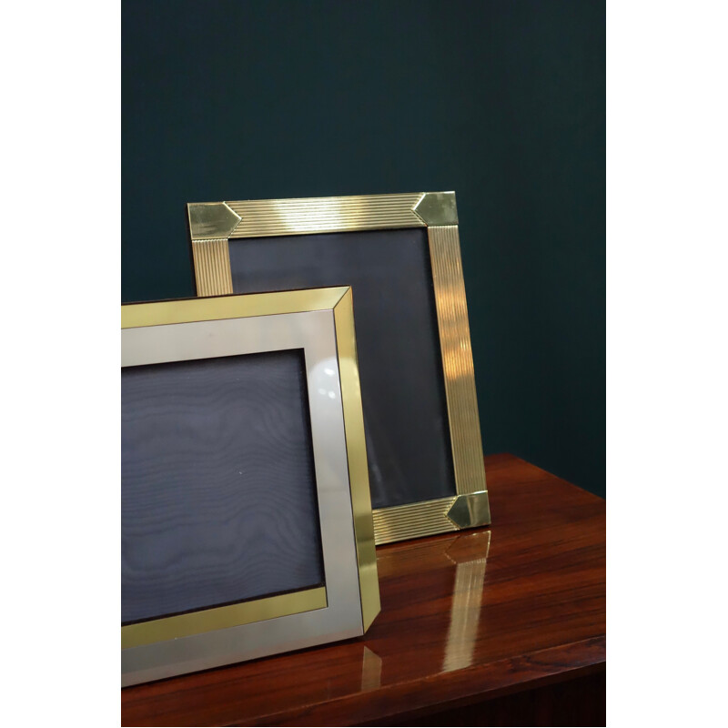 Vintage gold photo frame by Romeo Rega, Italy 1970s