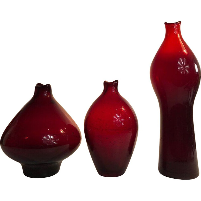 Vases vintage Fish Mouth par Zbigniew Horbowy 1960