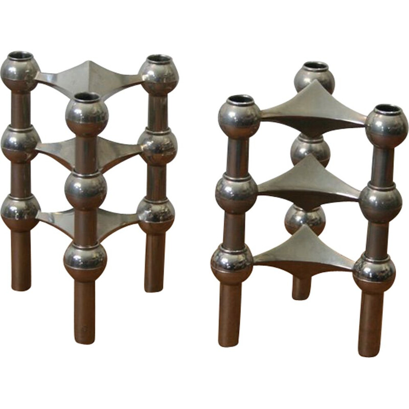 Set of 6 modular candle holders Nagel 1970s