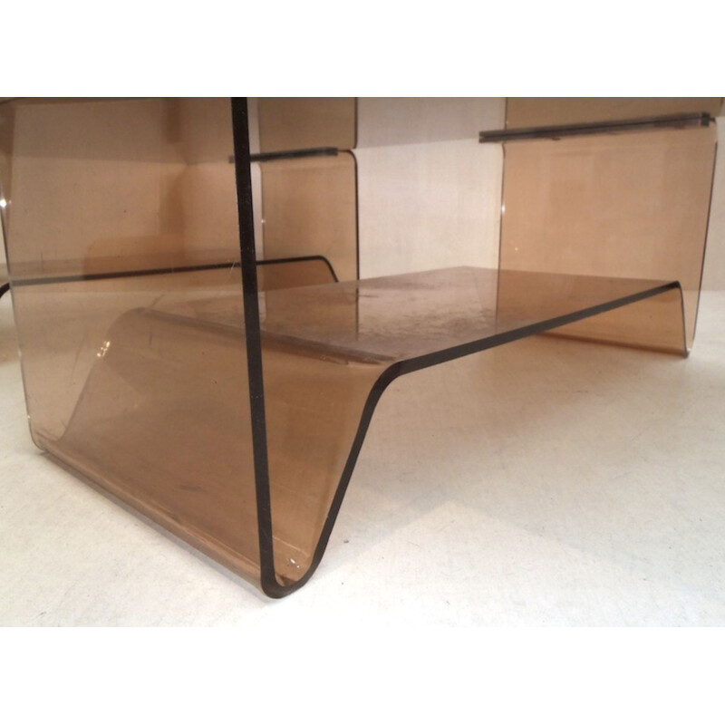 Vintage Altuglass coffee table by Michel Dumas 1970