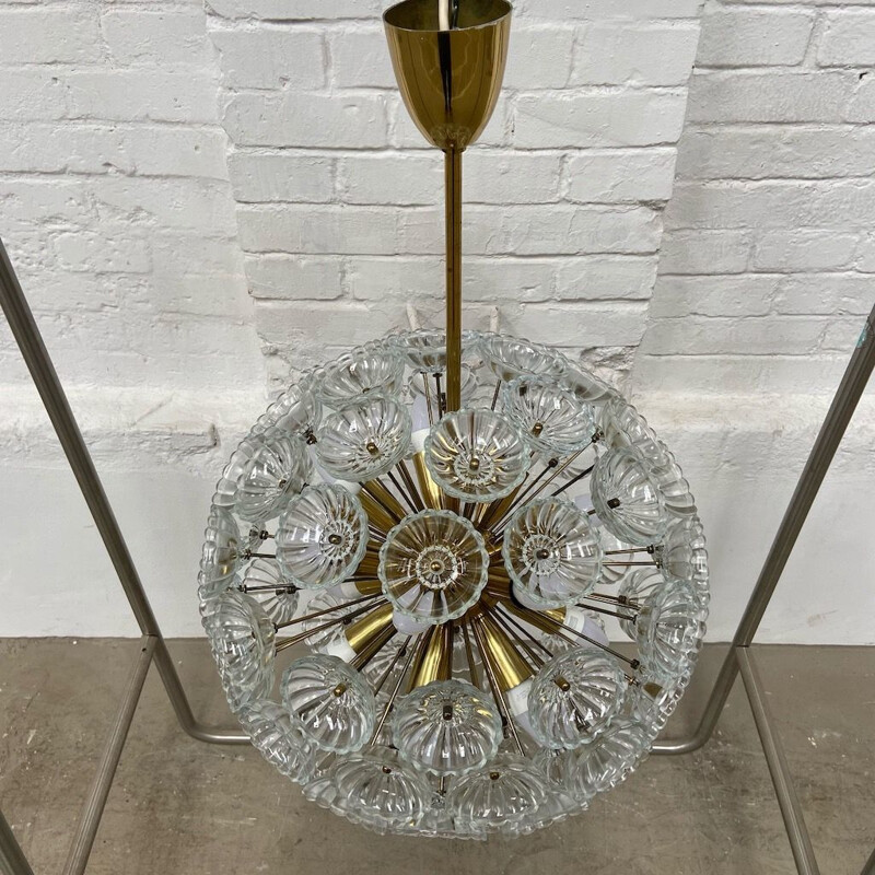 Vintage dandelion chandelier from VEB Ebersbacgh 1960s