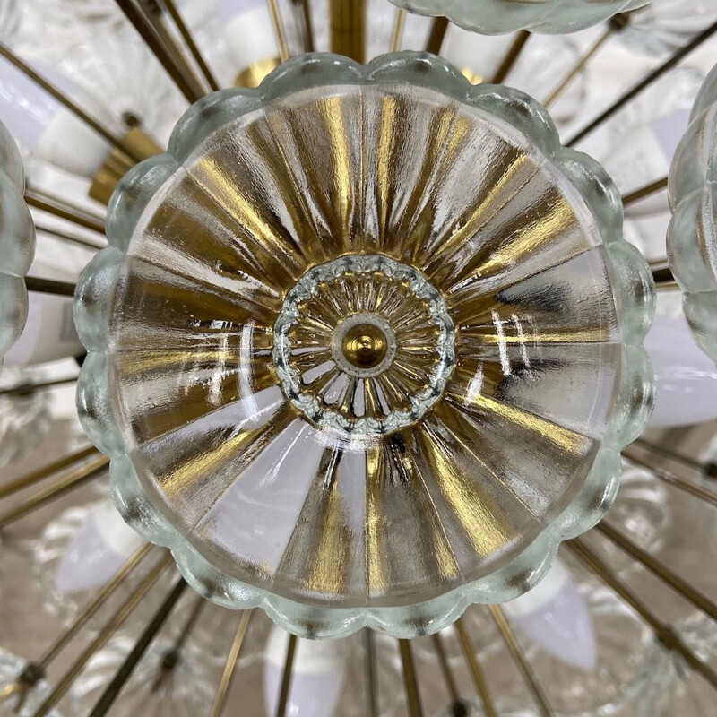 Vintage dandelion chandelier from VEB Ebersbacgh 1960s