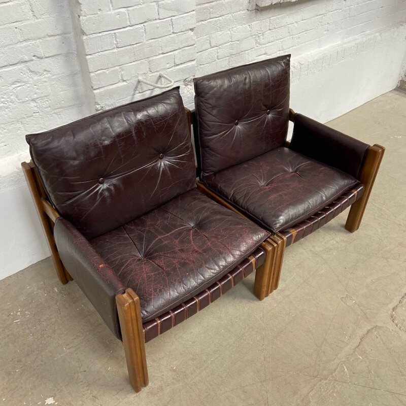 Vintage Leather sofa from Ton 1970s