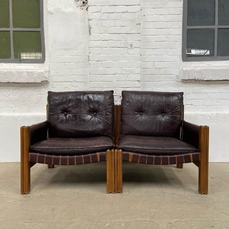 Vintage Leather sofa from Ton 1970s