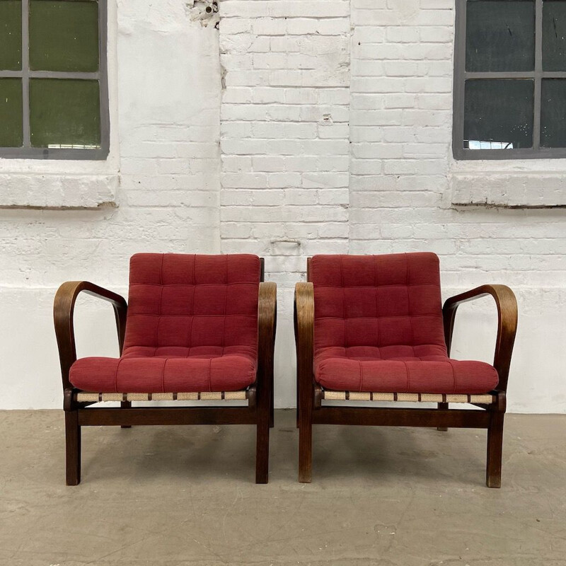 Pair of vintage Armchairs ba Karel Kozelka a Antonin Kropace for Interier Praha 1950s