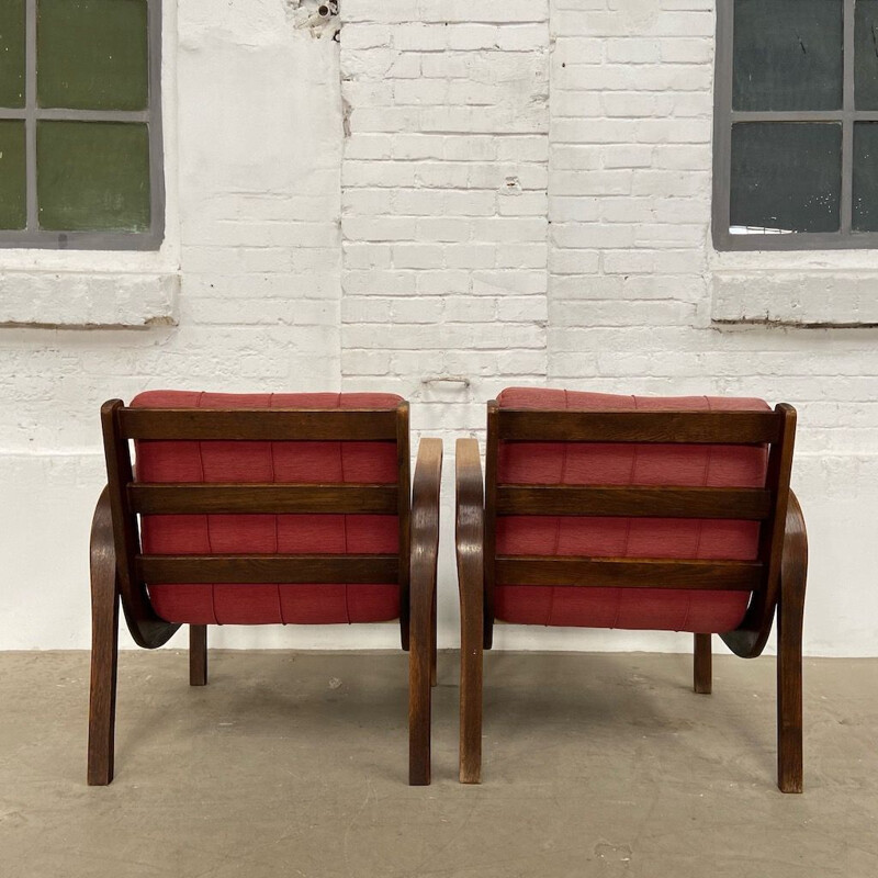 Pair of vintage Armchairs ba Karel Kozelka a Antonin Kropace for Interier Praha 1950s