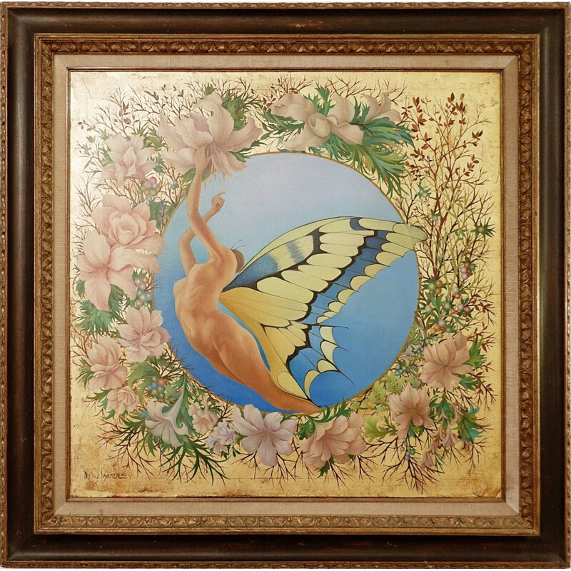 Vintage Oil On Canvas Painting by Noëlla Lammers