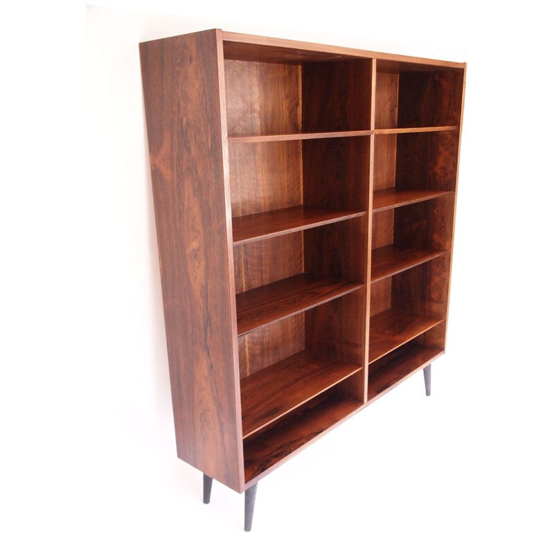 Vintage Scandinavian  bookcase Rio rosewood Poul Hundevad Danish 1950 