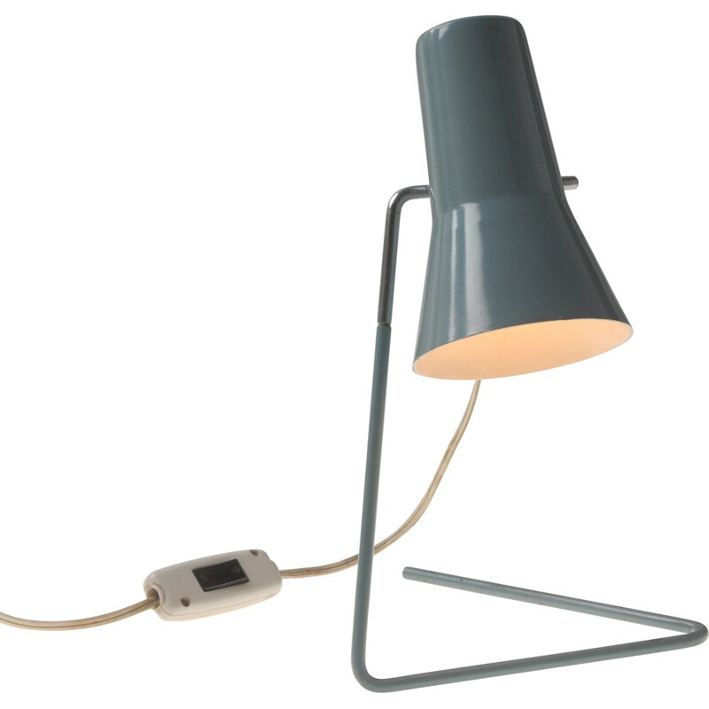 Lampe de table vintage Drupol en métal gris, Josef HURKA - 1950