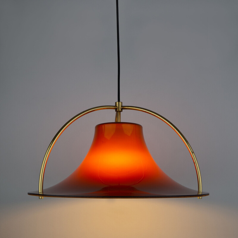 Vintage pendant lamp Single by Jo Hammerborg, Fog og Mørup, Denmark, 1977