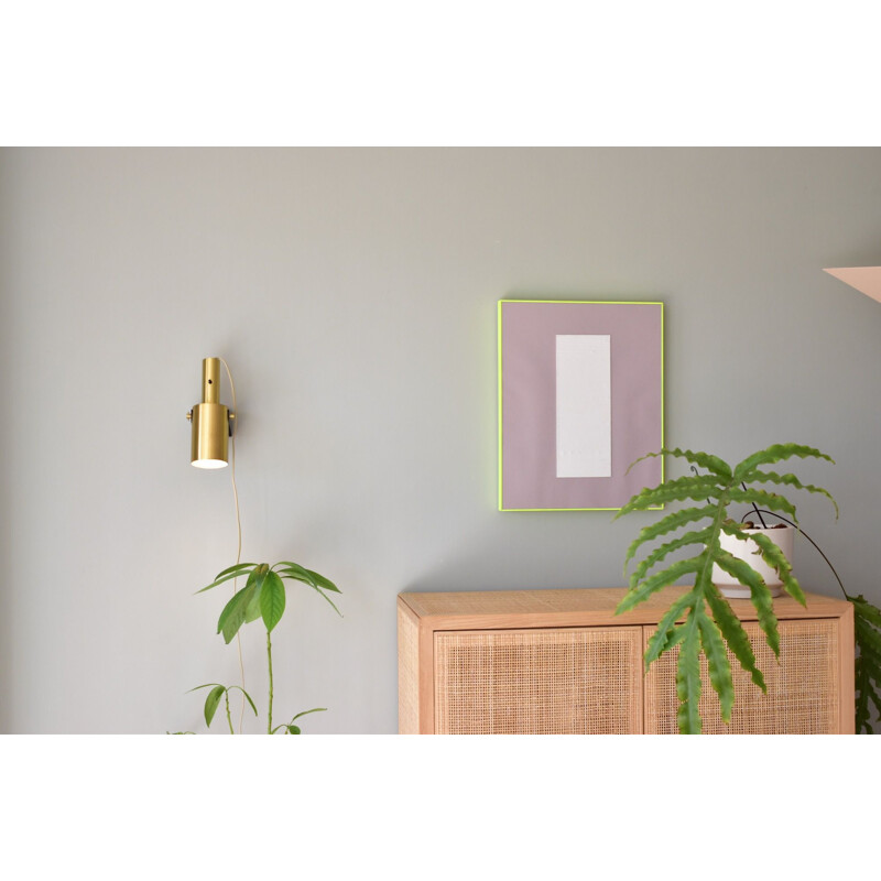 Vintage Sonet brass wall light by Hans Per Jeppesen for Fog and Mørup, Denmark 1960