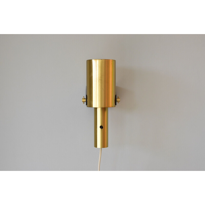 Vintage Sonet brass wall light by Hans Per Jeppesen for Fog and Mørup, Denmark 1960