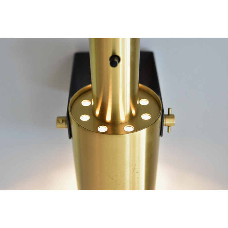 Vintage Sonet brass wall light by Hans Per Jeppesen for Fog and Mørup, Denmark 1960