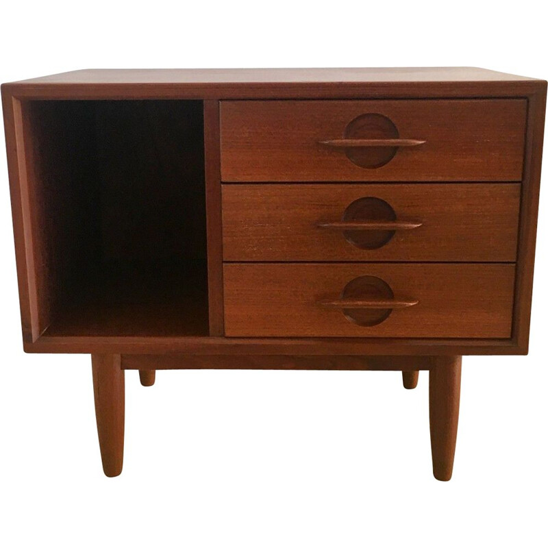 Vintage teak bedside table, Scandinavian 1960s