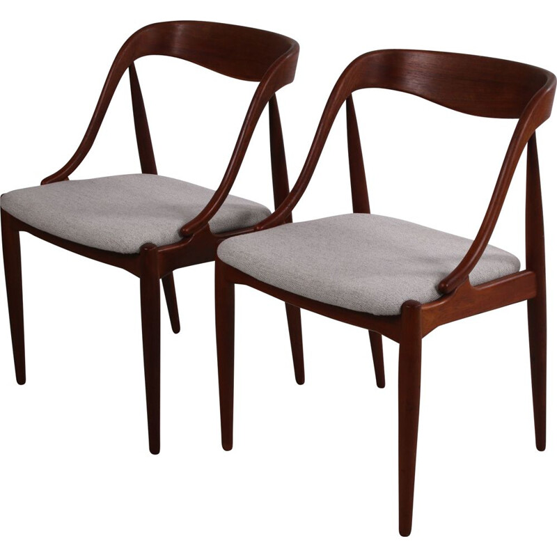 Pair of vintage dining room chairs by Edmund Jorgenson for Uldum Mobelfabric 1950s