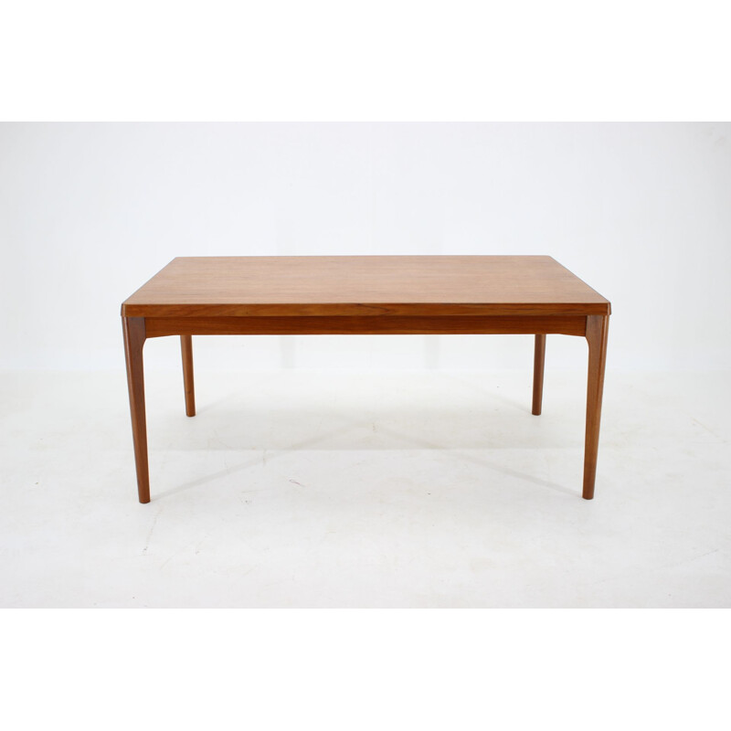 Grande table à manger extensible vintage en teck Henning Kjærnulf Danemark 1960