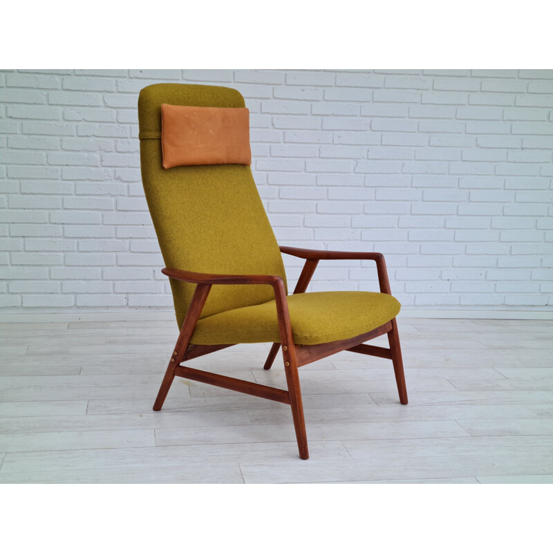 Fauteuil vintage modèle Kontur laine de meubles Alf Svensson 1960