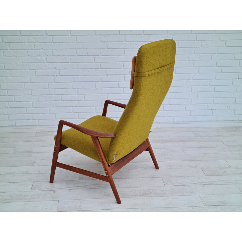 Fauteuil vintage modèle Kontur laine de meubles Alf Svensson 1960