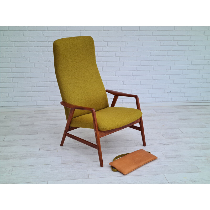 Vintage armchair model Kontur  furniture wool Alf Svensson, 1960s