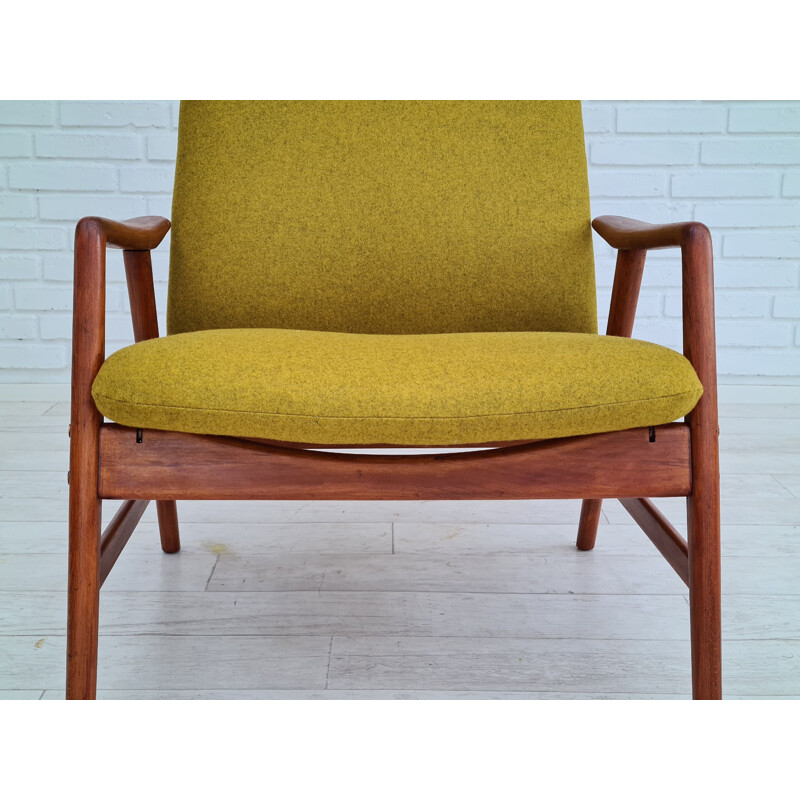 Vintage armchair model Kontur  furniture wool Alf Svensson, 1960s