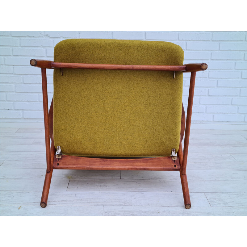 Fauteuil vintage modèle Kontur laine de meubles Alf Svensson 1960