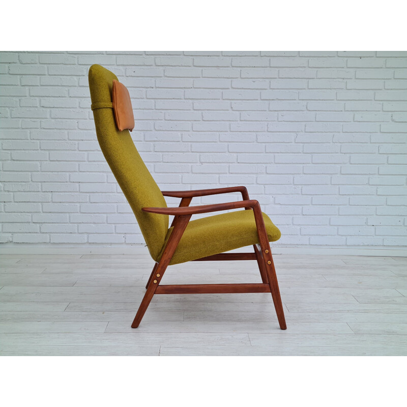 Fauteuil vintage modèle Kontur laine de meubles Alf Svensson 1960