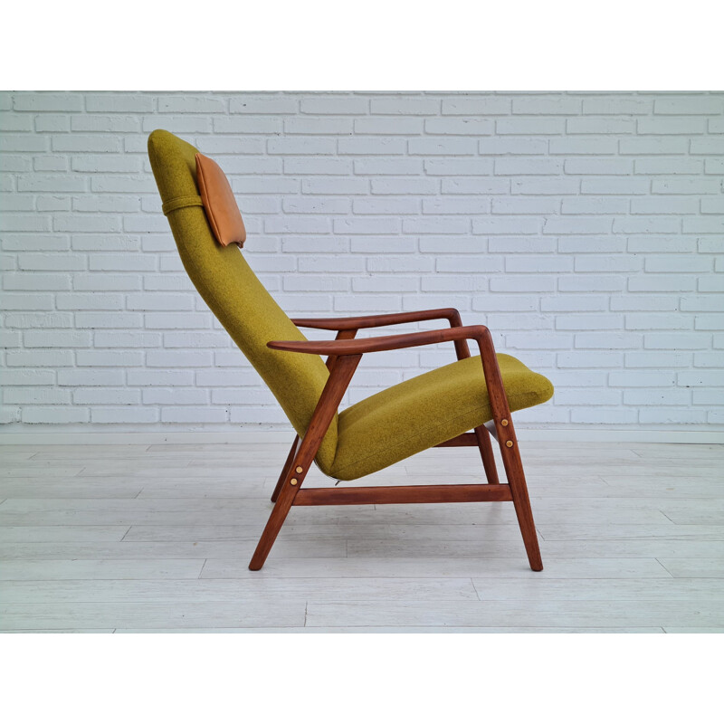 Fauteuil vintage modèle Kontur laine de meubles Alf Svensson 1960