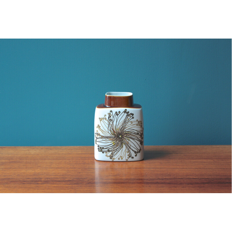 Small ceramic Royal Copenhagen vase with brown patterns, Ellen MALMER - 1960s