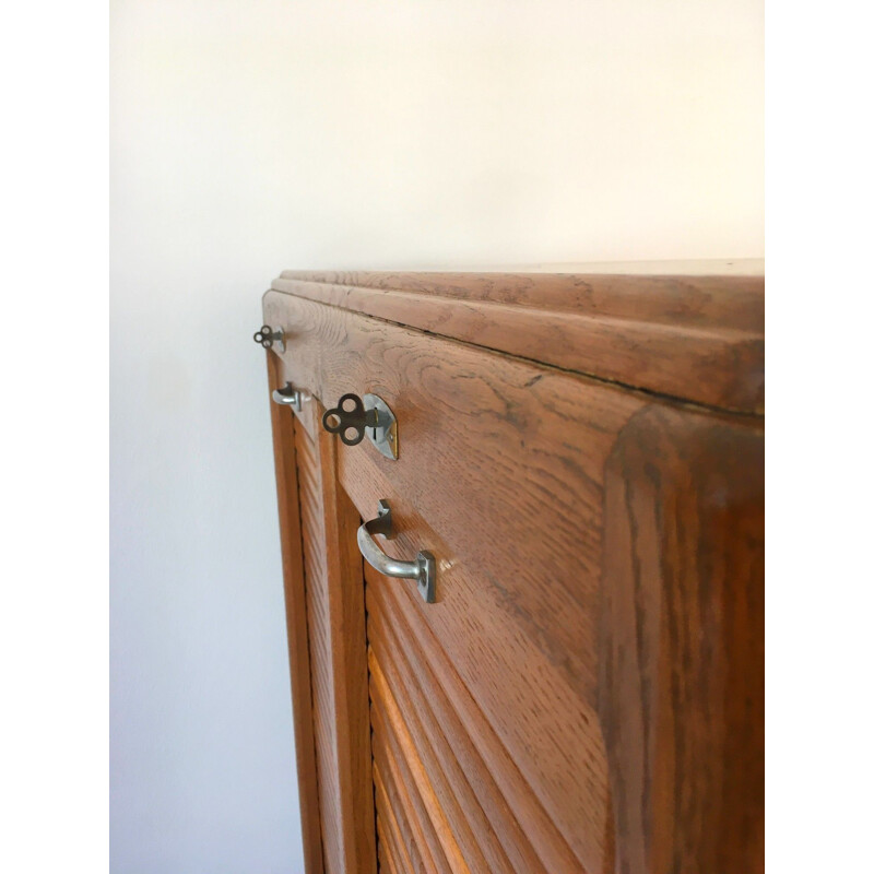 Vintage curtain cabinet Solid wood 1950