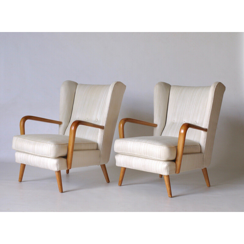 Pair of vintage Armchairs by Howard Keith for HK Furniture, 1950s