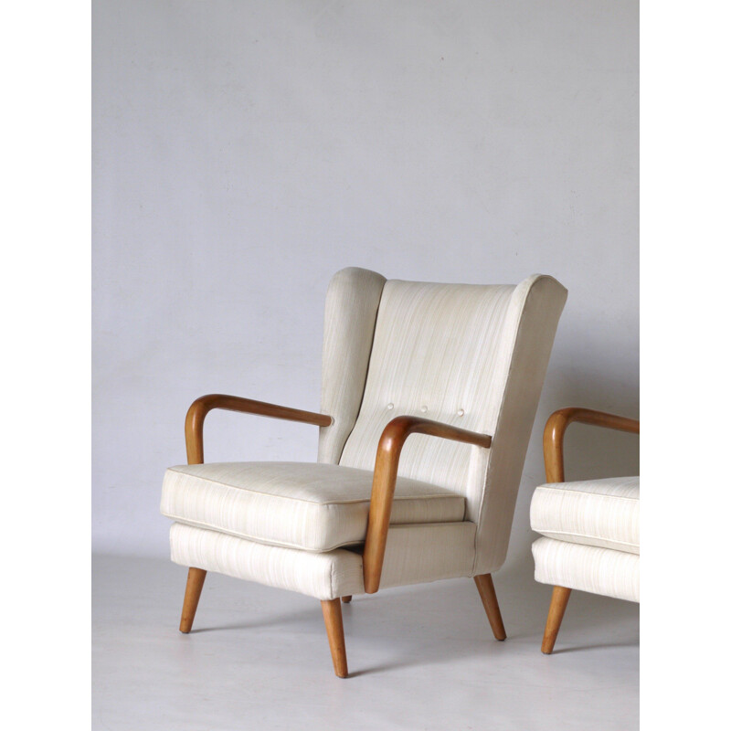 Pair of vintage Armchairs by Howard Keith for HK Furniture, 1950s
