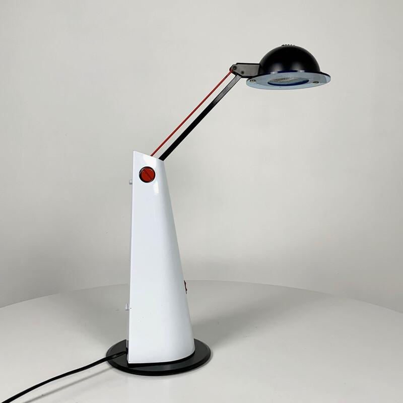 Lampe de table vintage Troller par Max Baguara pour Lamperti, 1980