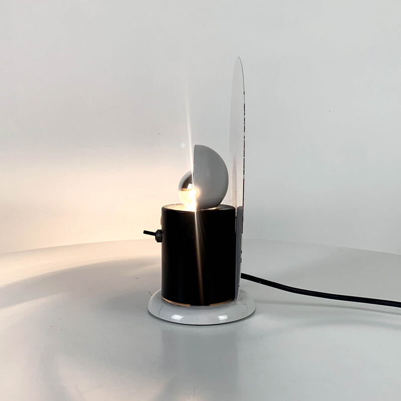 Lampe de table vintage ronde par Michele De Lucchi pour Bieffeplast, 1980