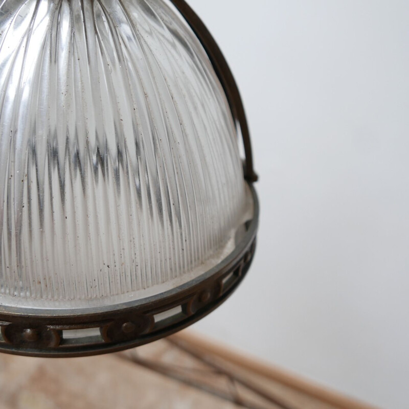 Vintage Holophane Pendant Light French 1920s