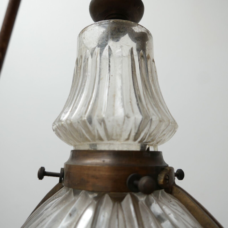 Vintage Holophane Pendant Light French 1920s