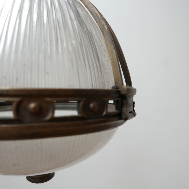 Vintage Holophane Pendant Light French 1920s