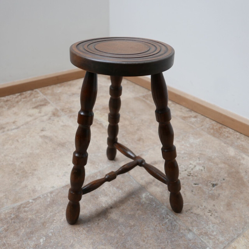 Mid-Century Bobbin Stool or Side Table French 1950s