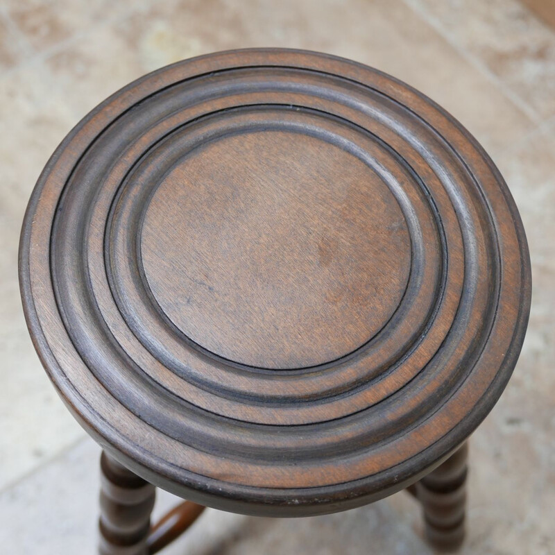 Mid-Century Bobbin Stool or Side Table French 1950s