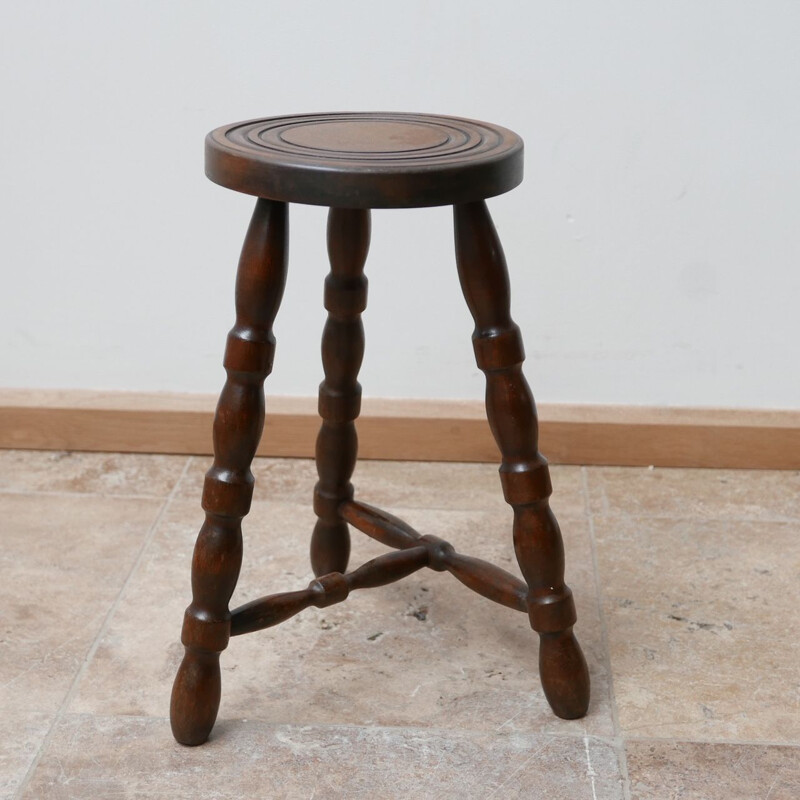 Mid-Century Bobbin Stool or Side Table French 1950s