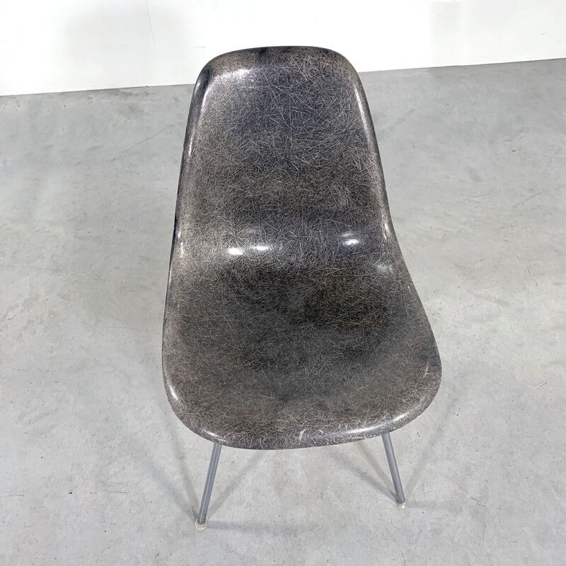 Chaise d'appoint DSX vintage grise de Charles et Ray Eames pour Herman Miller 1960