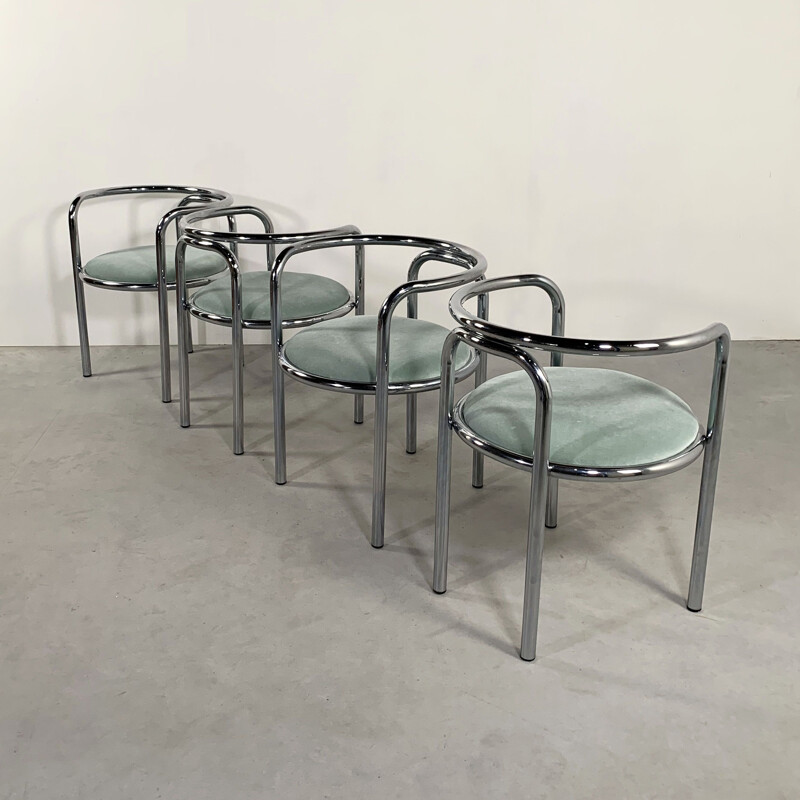 Set of 4 vintage Locus Solus Chairs by Gae Aulenti for Poltronova, 1960s