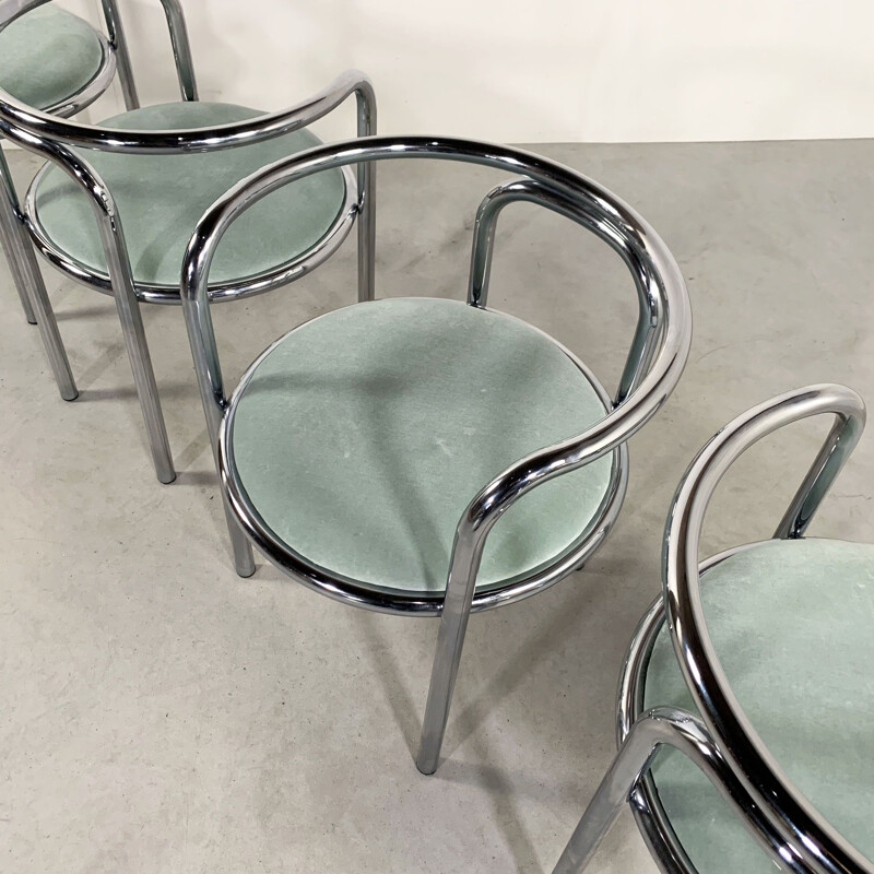 Set of 4 vintage Locus Solus Chairs by Gae Aulenti for Poltronova, 1960s