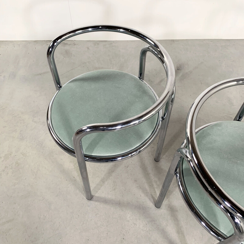 Set of 4 vintage Locus Solus Chairs by Gae Aulenti for Poltronova, 1960s
