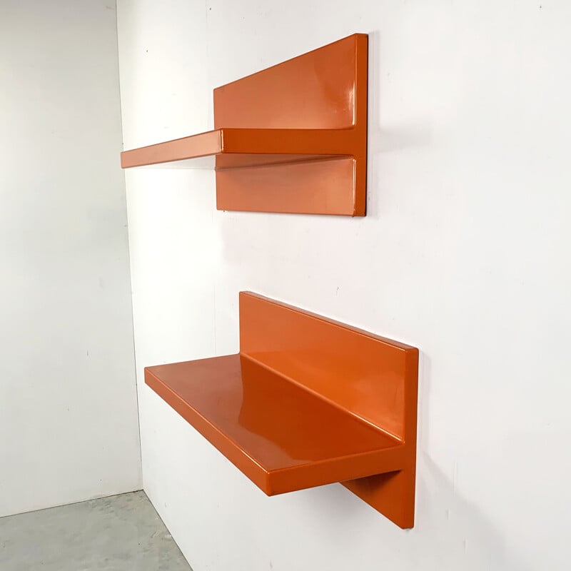 Pair of vintage Wall Shelves by Marcello Siard for Kartell, 1970s