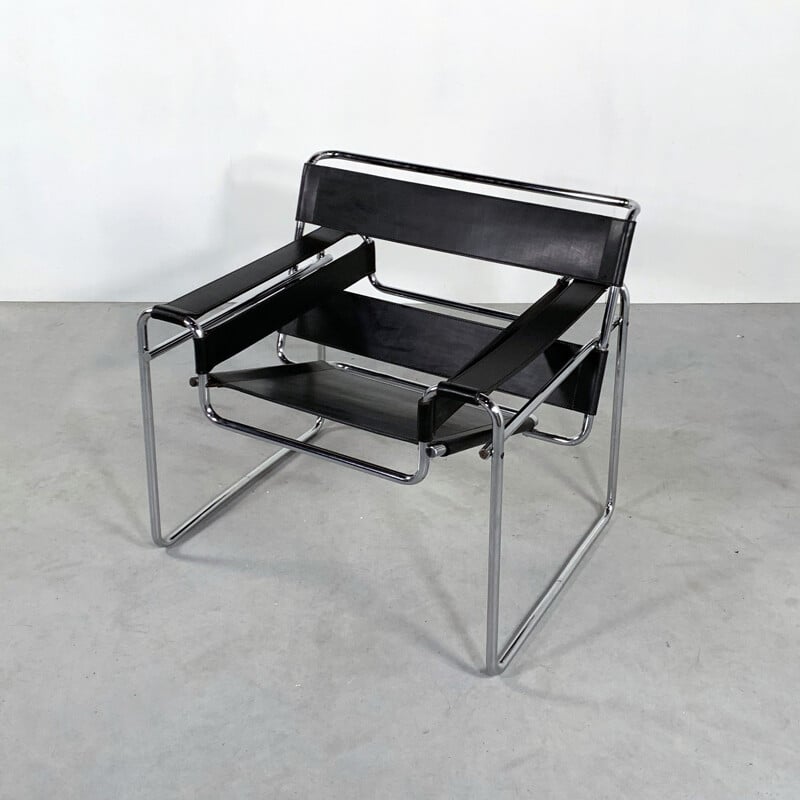 Fauteuil vintage Wassily B3 par Marcel Breuer pour Gavina, 1960