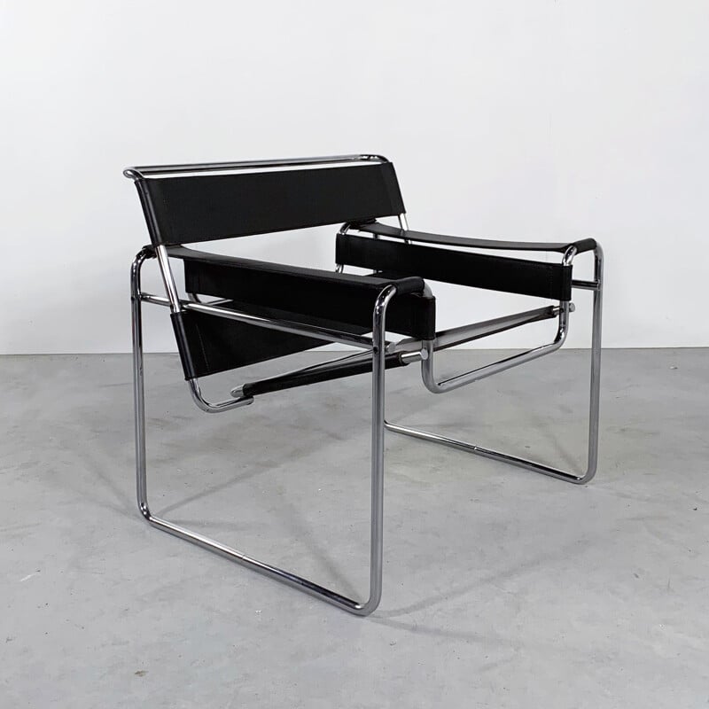 Fauteuil vintage Wassily B3 par Marcel Breuer pour Gavina, 1960