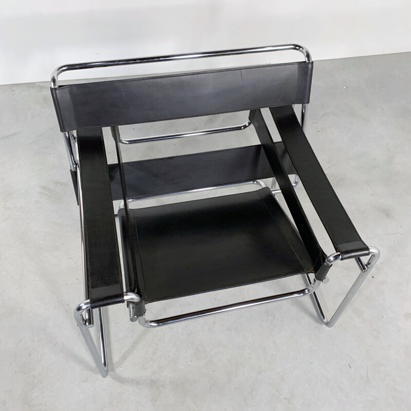 Vintage Wassily B3 Armchair by Marcel Breuer for Gavina, 1960s