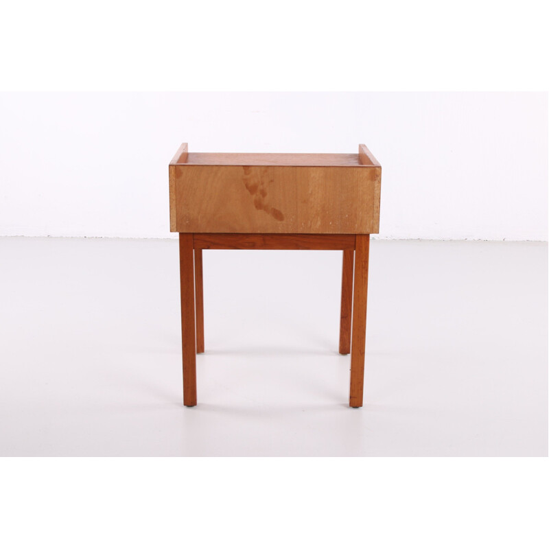 Vintage teak bedside table Danish 1950s 