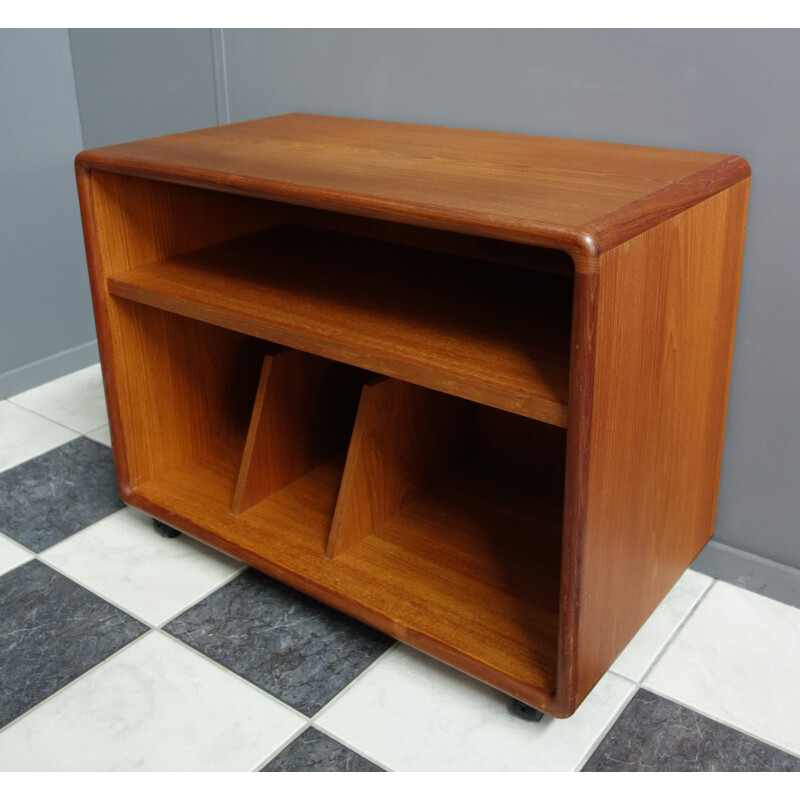 Vintage Teak Dyrlund Denmark record  LP storage Audio unit