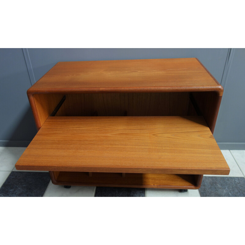 Vintage Teak Dyrlund Denmark record  LP storage Audio unit